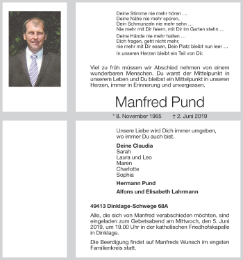 Anzeige von Manfred Pund von OM-Medien