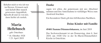 Anzeige von Maria Hellebusch von OM-Medien