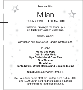 Anzeige von Milan  von OM-Medien