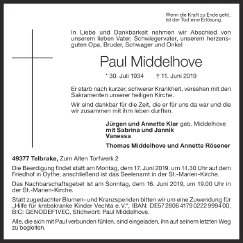 Anzeige von Paul Middelhove von OM-Medien
