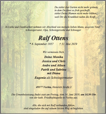 Anzeige von Ralf Ottens von OM-Medien