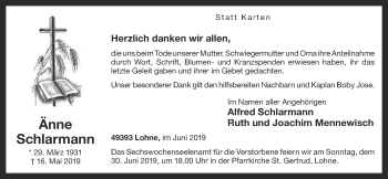 Anzeige von Änne Schlarmann von OM-Medien