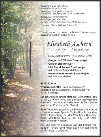 Anzeige von Elisabeth Aschern von OM-Medien