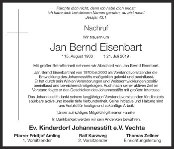 Anzeige von Jan Bernd Eisenbart von OM-Medien