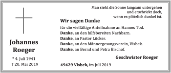 Anzeige von Johannes Roeger von OM-Medien