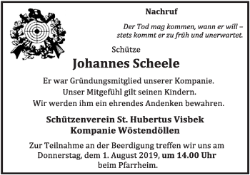 Anzeige von Johannes Scheele von OM-Medien