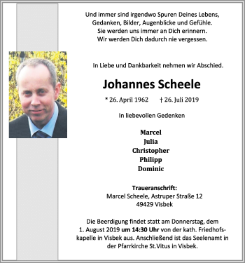 Anzeige von Johannes Scheele von OM-Medien