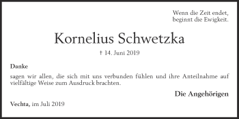 Anzeige von Kornelius Schwetzka von OM-Medien