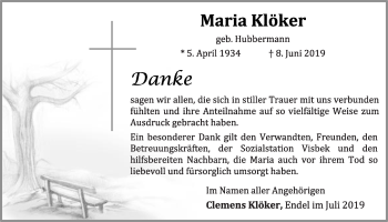 Anzeige von Maria Klöker von OM-Medien