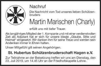 Anzeige von Martin Marischen von OM-Medien