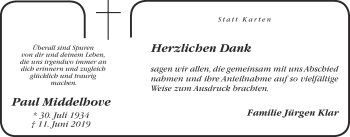 Anzeige von Paul Middelhove von OM-Medien