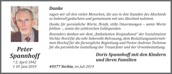 Anzeige von Peter Spannhoff von OM-Medien