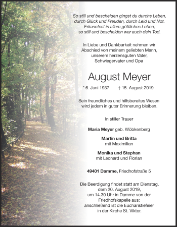 Anzeige von August Meyer von OM-Medien