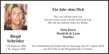 Anzeige von Birgit Schröder von OM-Medien