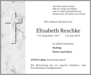 Anzeige von Elisabeth Reschke von OM-Medien