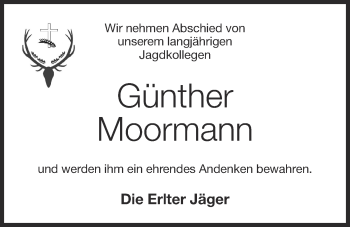 Anzeige von Günther Moormann von OM-Medien