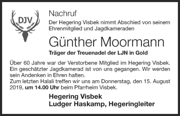 Anzeige von Günther Moormann von OM-Medien