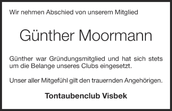 Anzeige von Günther Moormann von OM-Medien