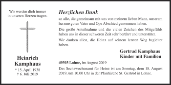 Anzeige von Heinrich Kamphaus von OM-Medien