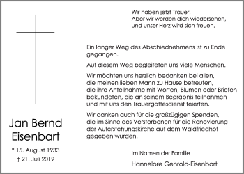 Anzeige von Jan Bernd Eisenbart von OM-Medien