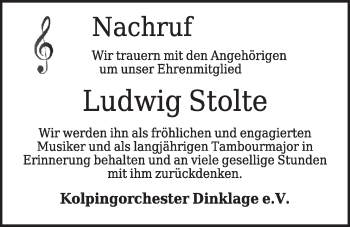 Anzeige von Ludwig Stolte von OM-Medien