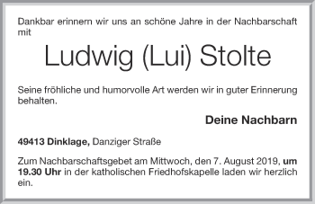 Anzeige von Ludwig Stolte von OM-Medien