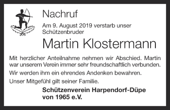 Anzeige von Martin Klostermann von OM-Medien