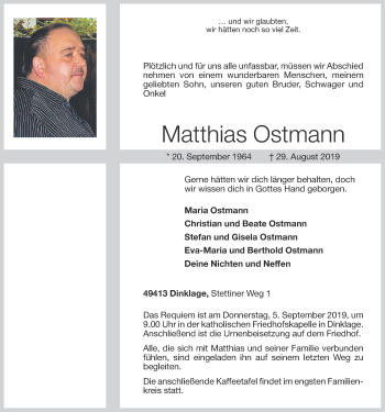 Anzeige von Matthias Ostmann von OM-Medien