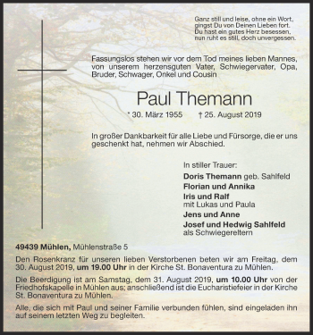 Anzeige von Paul Themann von OM-Medien