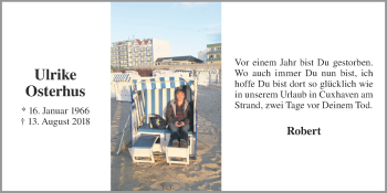 Anzeige von Ulrike Osterhus von OM-Medien