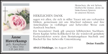 Anzeige von Änne Haverkamp von OM-Medien