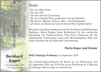 Anzeige von Bernhard Kuper von OM-Medien