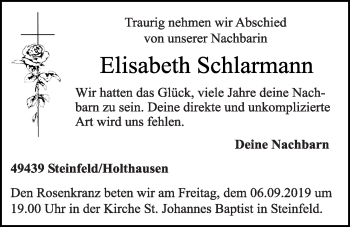 Anzeige von Elisabeth Schlarmann von OM-Medien