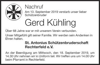 Anzeige von Gerd Kühling von OM-Medien