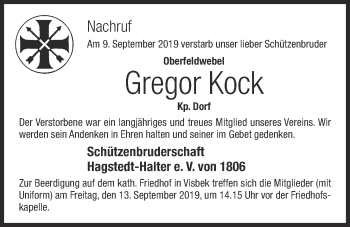 Anzeige von Gregor Kock von OM-Medien