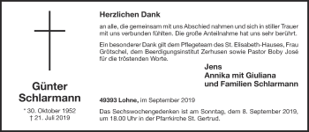 Anzeige von Günter Schlarmann von OM-Medien
