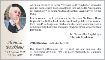 Anzeige von Heinrich Brockhaus von OM-Medien