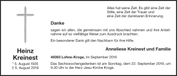 Anzeige von Heinz Kreinest von OM-Medien