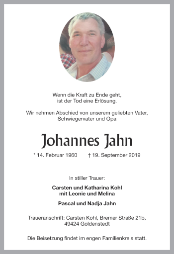 Anzeige von Johannes Jahn von OM-Medien