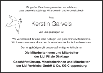 Anzeige von Kerstin Garvels von OM-Medien