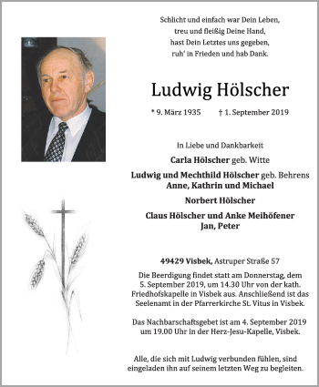 Anzeige von Ludwig Hölscher von OM-Medien