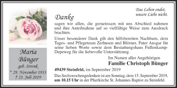 Anzeige von Maria Bünger von OM-Medien