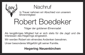 Anzeige von Robert Boedeker von OM-Medien