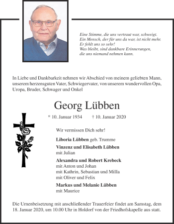 Anzeige von Georg Lübben von OM-Medien