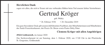 Anzeige von Gertrud Kröger von OM-Medien