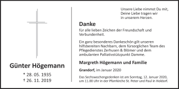 Anzeige von Günter Högemann von OM-Medien