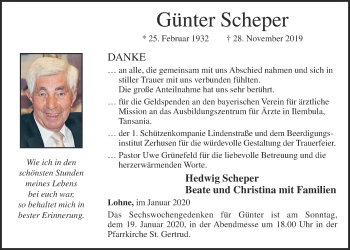 Anzeige von Günter Scheper von OM-Medien