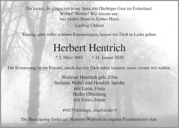 Anzeige von Herbert Hentrich von OM-Medien