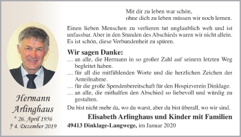 Anzeige von Hermann Arlinghaus von OM-Medien
