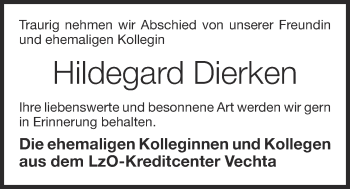 Anzeige von Hildegard Dierken von OM-Medien